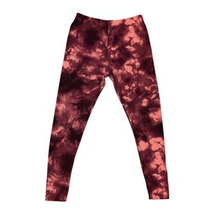 Burgundy Just Be tie-dye leggings. Size XL.